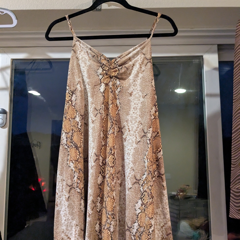 Snake Print Maxi Dress